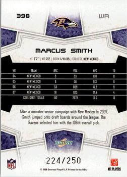 2008 Score - Super Bowl XLIII Light Blue Glossy #398 Marcus Smith Back