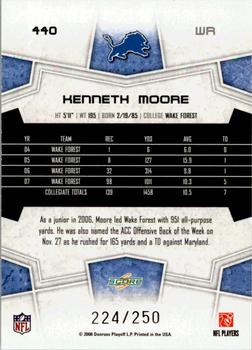 2008 Score - Super Bowl XLIII Light Blue Glossy #440 Kenneth Moore Back