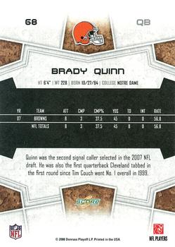 2008 Score - Super Bowl XLIII Gold #68 Brady Quinn Back