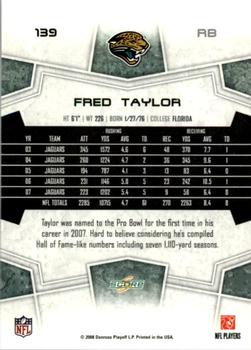 2008 Score - Super Bowl XLIII Gold #139 Fred Taylor Back