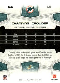 2008 Score - Super Bowl XLIII Gold #165 Channing Crowder Back