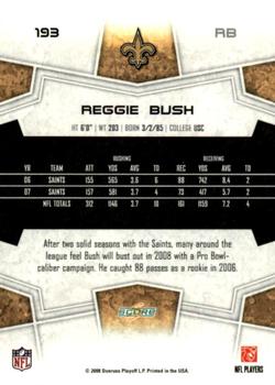 2008 Score - Super Bowl XLIII Green #193 Reggie Bush Back