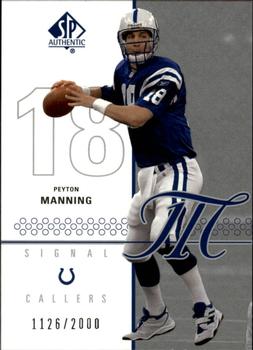 2002 SP Authentic #104 Peyton Manning Front