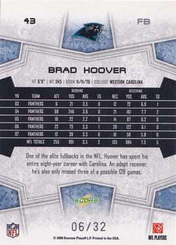 2008 Score Select - Artist's Proof #43 Brad Hoover Back