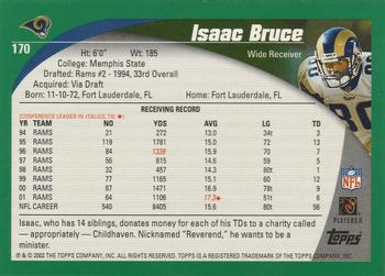 2002 Topps #170 Isaac Bruce Back
