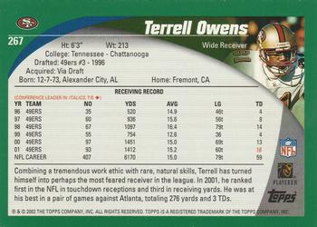 2002 Topps #267 Terrell Owens Back