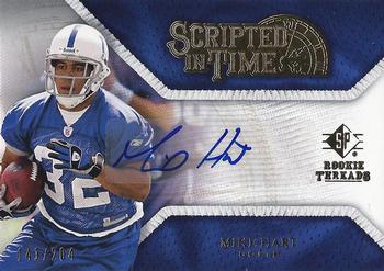 2008 SP Rookie Threads - Scripted in Time #ST-MH Mike Hart Front