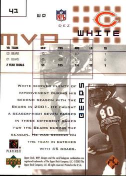 2002 Upper Deck MVP #41 Dez White Back