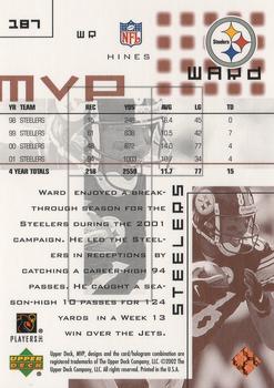 2002 Upper Deck MVP #187 Hines Ward Back