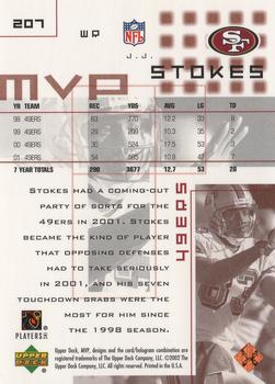 2002 Upper Deck MVP #207 J.J. Stokes Back