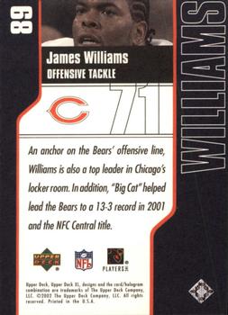 2002 Upper Deck XL #89 James Williams Back