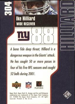 2002 Upper Deck XL #304 Ike Hilliard Back