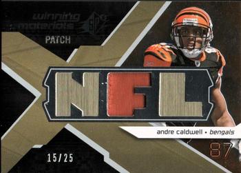 2008 SPx - Winning Materials NFL Patch 25 #WM-AC Andre Caldwell Front