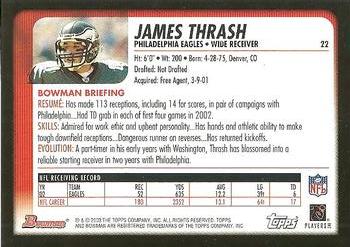 2003 Bowman #22 James Thrash Back