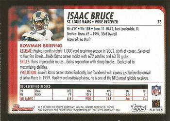 2003 Bowman #73 Isaac Bruce Back