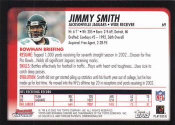 2003 Bowman Chrome #69 Jimmy Smith Back