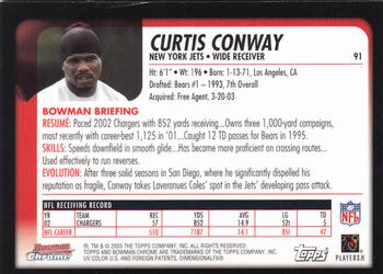 2003 Bowman Chrome #91 Curtis Conway Back