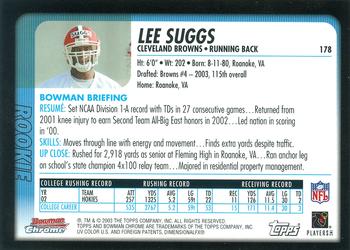 2003 Bowman Chrome #178 Lee Suggs Back