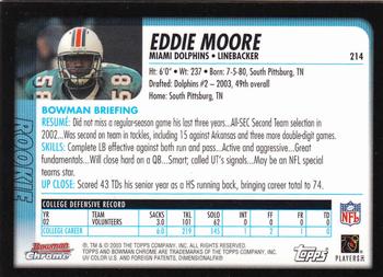 2003 Bowman Chrome #214 Eddie Moore Back
