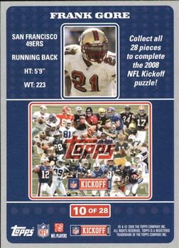 2008 Topps Kickoff - Puzzle #10 Frank Gore Front
