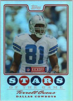 2008 Topps Kickoff - Stars of the Game #SG-TO Terrell Owens Front