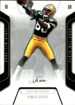 2003 Flair #26 Donald Driver Front