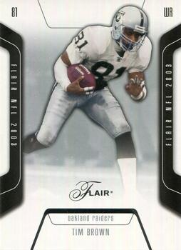 2003 Flair #46 Tim Brown Front