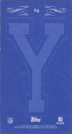 2008 Topps Mayo - Mini Yale Blue Backs #94 Todd Heap Back