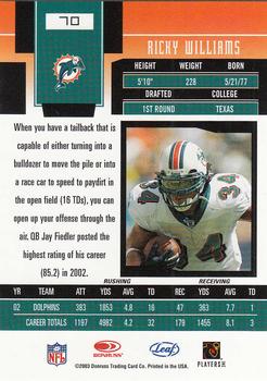 2003 Leaf Certified Materials #70 Ricky Williams Back