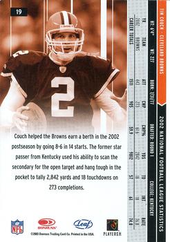2003 Leaf Rookies & Stars #19 Tim Couch Back