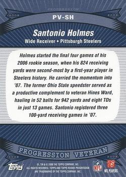 2008 Topps Rookie Progression - Veterans #PV-SH Santonio Holmes Back