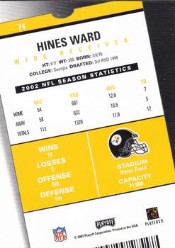 2003 Playoff Contenders #74 Hines Ward Back