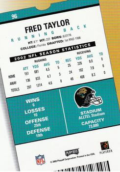 2003 Playoff Contenders #96 Fred Taylor Back