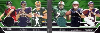 2008 Topps Triple Threads - Relic Double Combos Emerald #TTDCR2 Matt Ryan / Joe Flacco / Brian Brohm / Chad Henne / Kevin O'Connell / John David Booty Front