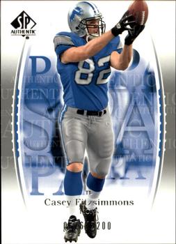 2003 SP Authentic #92 Casey Fitzsimmons Front
