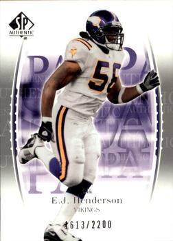2003 SP Authentic #111 E.J. Henderson Front
