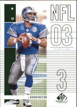 2003 SP Game Used #15 Joey Harrington Front