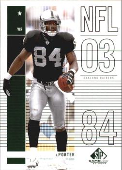 2003 SP Game Used #87 Jerry Porter Front