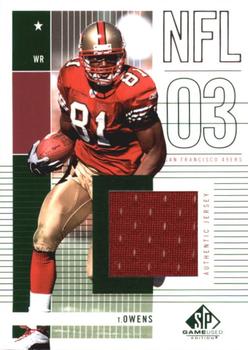 2003 SP Game Used #145 Terrell Owens Front