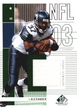 2003 SP Game Used #146 Shaun Alexander Front