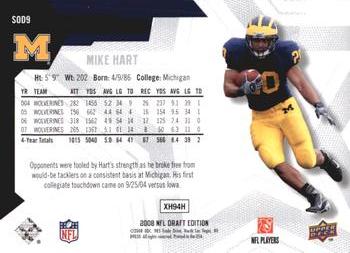 2008 Upper Deck Draft Edition - Stars of the Draft #SOD9 Mike Hart Back