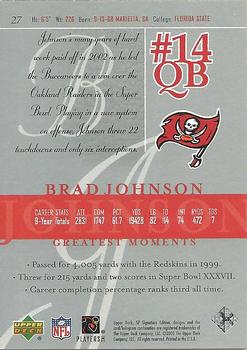2003 SP Signature Edition #27 Brad Johnson Back