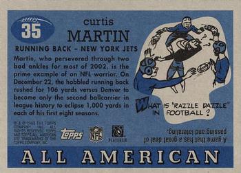 2003 Topps All American #35 Curtis Martin Back