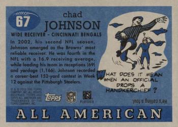 2003 Topps All American #67 Chad Johnson Back