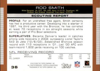 2003 Topps Draft Picks & Prospects #36 Rod Smith Back