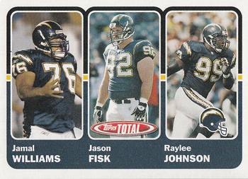 2003 Topps Total #356 Jamal Williams / Jason Fisk / Raylee Johnson Front