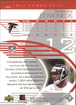 2003 Upper Deck Honor Roll #121 Terrence Edwards Back