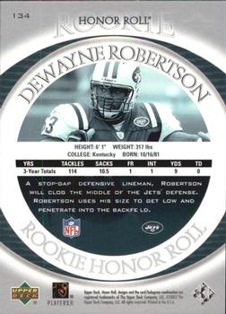 2003 Upper Deck Honor Roll #134 DeWayne Robertson Back
