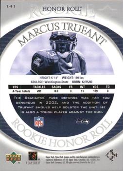 2003 Upper Deck Honor Roll #141 Marcus Trufant Back