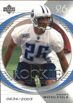 2003 Upper Deck Honor Roll #158 Andre Woolfolk Front